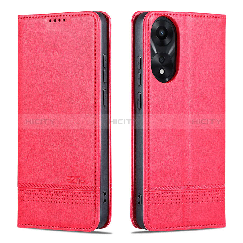 Custodia Portafoglio In Pelle Cover con Supporto YZ1 per Oppo A78 4G Rosa Caldo