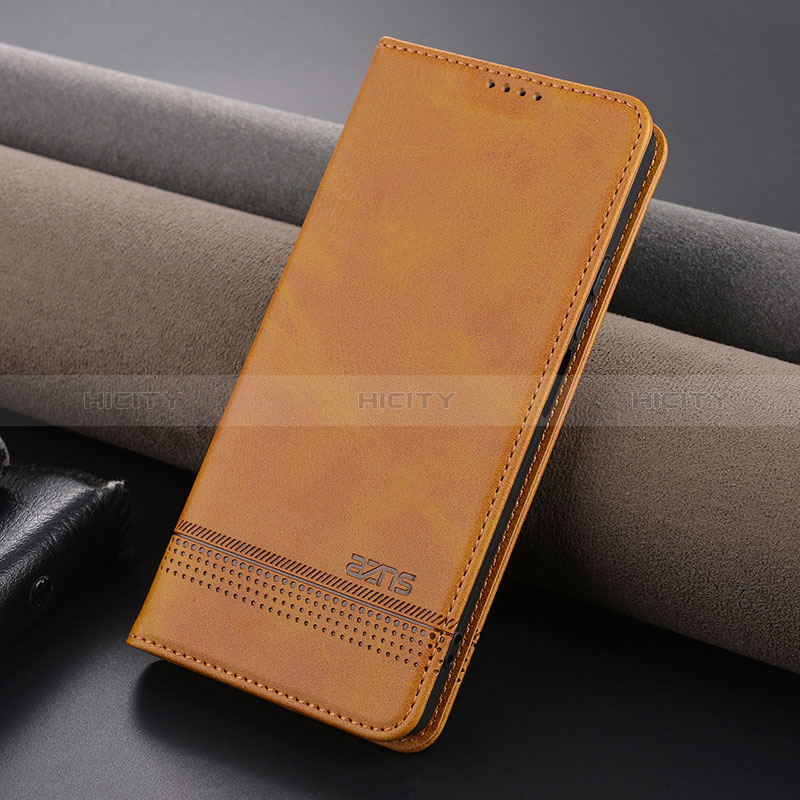 Custodia Portafoglio In Pelle Cover con Supporto YZ1 per Xiaomi Redmi Note 13 5G Marrone Chiaro