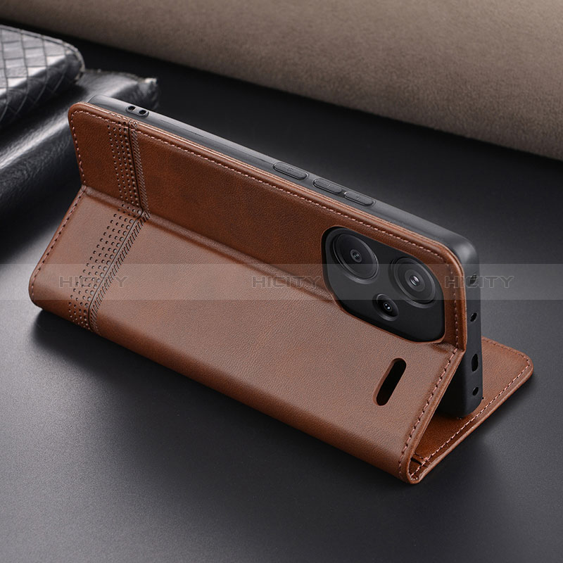 Custodia Portafoglio In Pelle Cover con Supporto YZ1 per Xiaomi Redmi Note 13 Pro+ Plus 5G