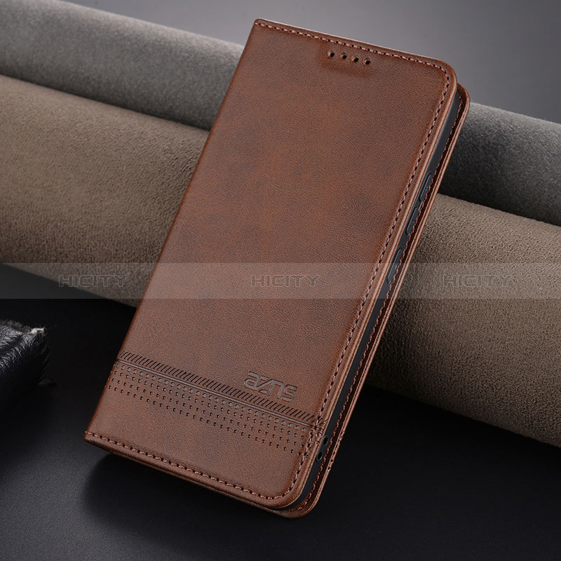 Custodia Portafoglio In Pelle Cover con Supporto YZ2 per Xiaomi Mi 14 5G Marrone