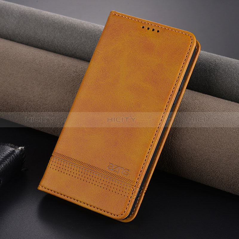 Custodia Portafoglio In Pelle Cover con Supporto YZ2 per Xiaomi Mi 14 5G Marrone Chiaro