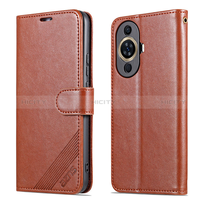 Custodia Portafoglio In Pelle Cover con Supporto YZ3 per Huawei Nova 11 Pro Marrone