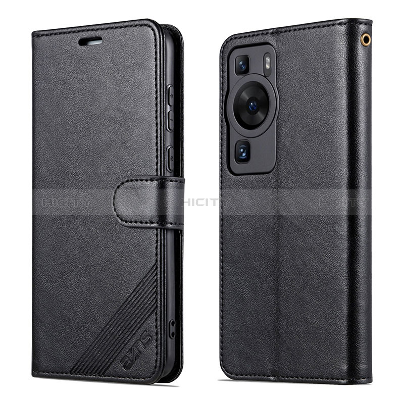 Custodia Portafoglio In Pelle Cover con Supporto YZ3 per Huawei P60 Nero