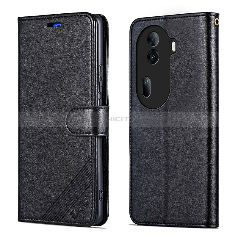 Custodia Portafoglio In Pelle Cover con Supporto YZ4 per Oppo Reno11 Pro 5G Nero