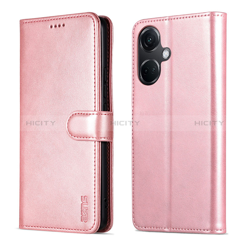 Custodia Portafoglio In Pelle Cover con Supporto YZ5 per OnePlus Nord CE 3 5G Oro Rosa