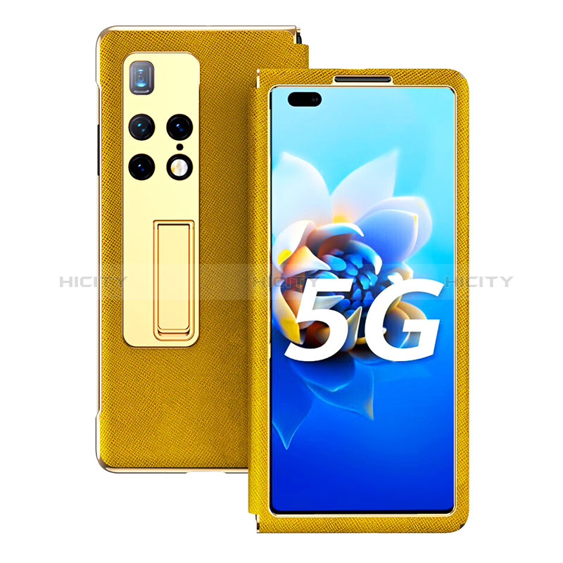 Custodia Portafoglio In Pelle Cover con Supporto ZL1 per Huawei Mate X2 Oro