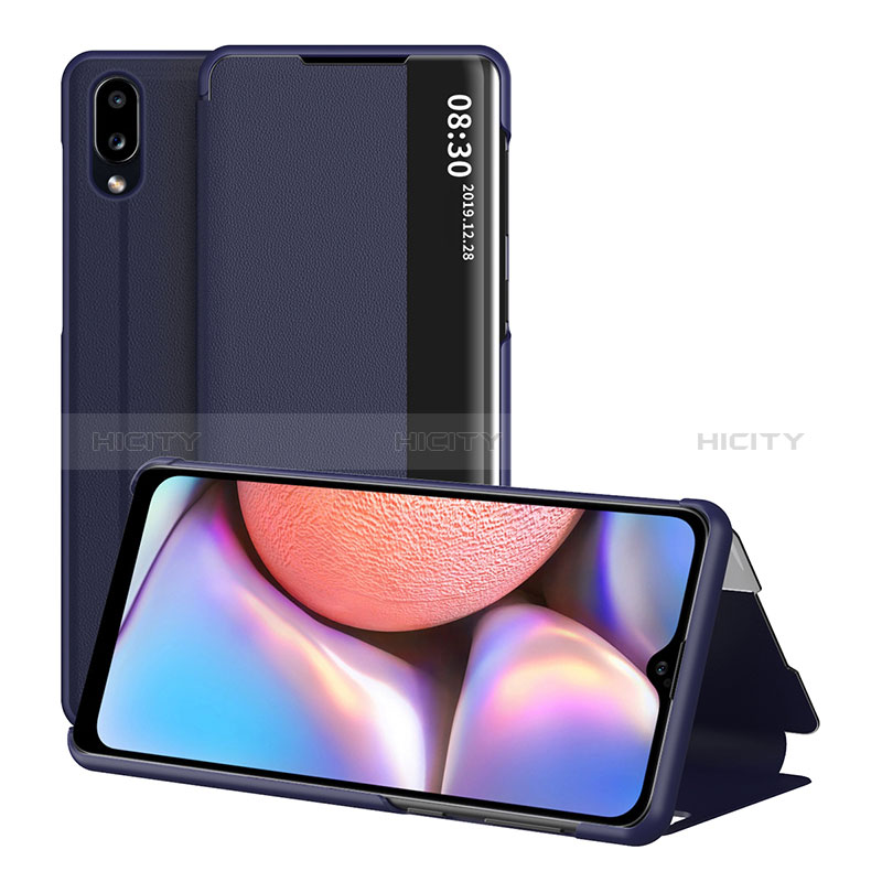 Custodia Portafoglio In Pelle Cover con Supporto ZL1 per Samsung Galaxy A10s Blu