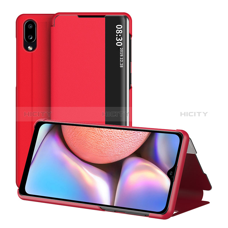 Custodia Portafoglio In Pelle Cover con Supporto ZL1 per Samsung Galaxy A10s Rosso