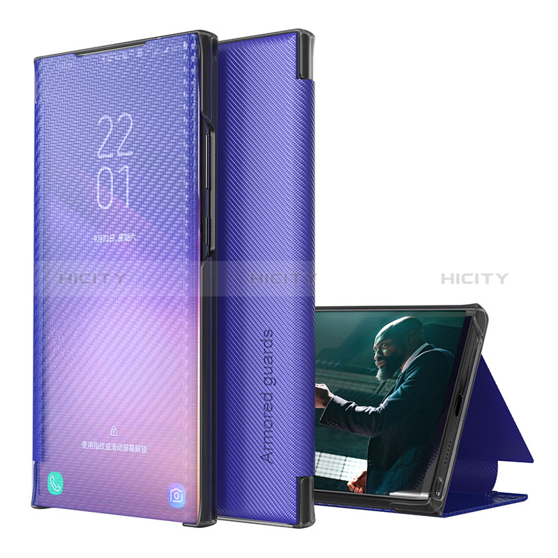 Custodia Portafoglio In Pelle Cover con Supporto ZL1 per Samsung Galaxy A12 Viola