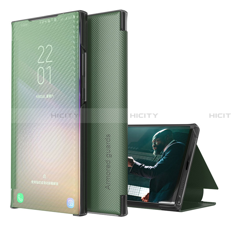 Custodia Portafoglio In Pelle Cover con Supporto ZL1 per Samsung Galaxy A32 4G Verde