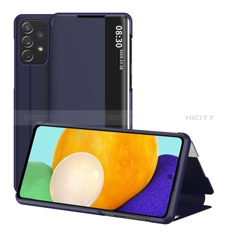 Custodia Portafoglio In Pelle Cover con Supporto ZL1 per Samsung Galaxy A52s 5G Blu