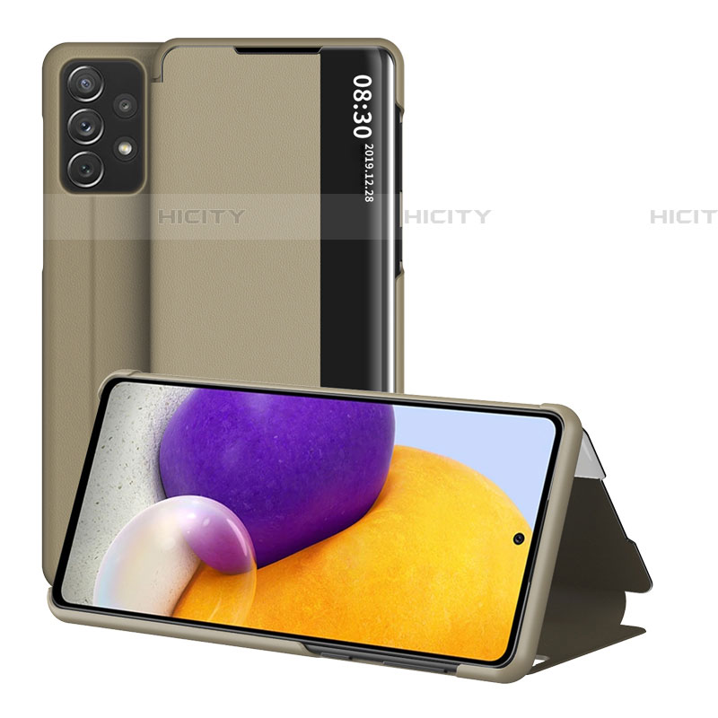 Custodia Portafoglio In Pelle Cover con Supporto ZL1 per Samsung Galaxy A72 5G Oro