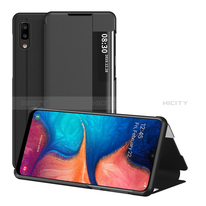 Custodia Portafoglio In Pelle Cover con Supporto ZL2 per Samsung Galaxy A20e Nero