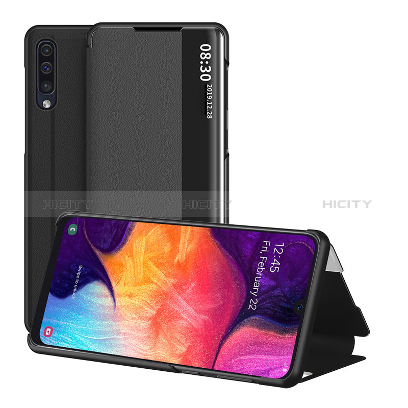 Custodia Portafoglio In Pelle Cover con Supporto ZL2 per Samsung Galaxy A30S Nero