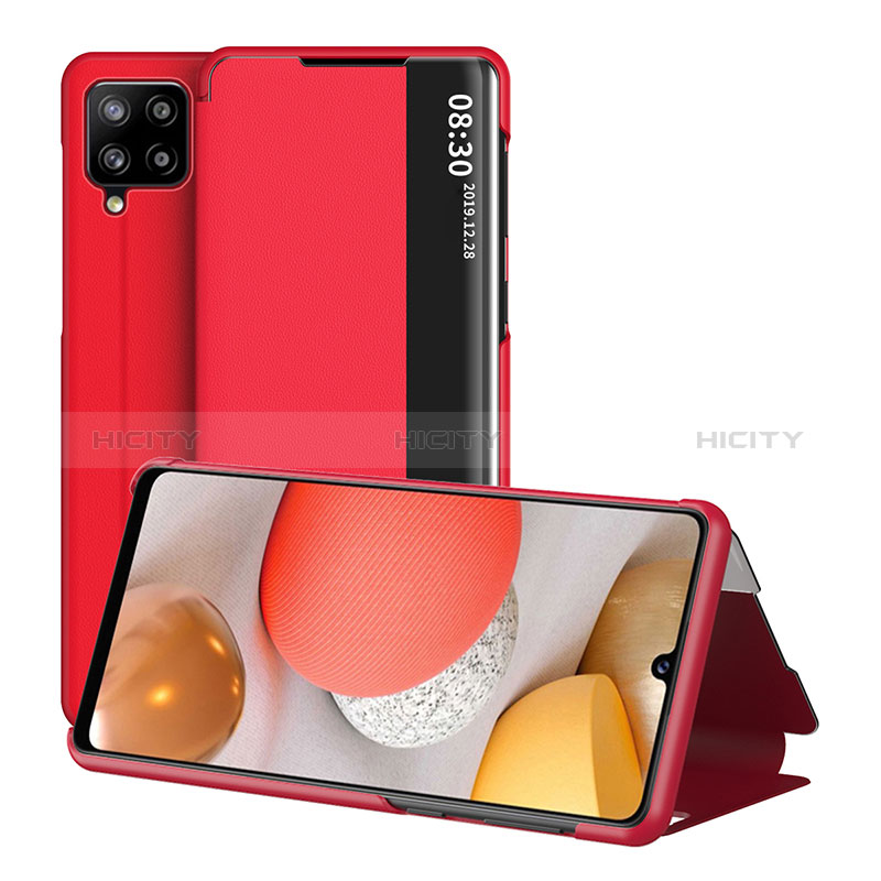 Custodia Portafoglio In Pelle Cover con Supporto ZL2 per Samsung Galaxy A42 5G Rosso