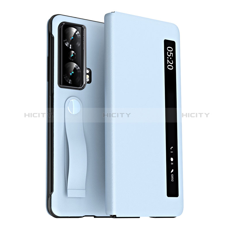 Custodia Portafoglio In Pelle Cover con Supporto ZL3 per Huawei Honor Magic Vs 5G Cielo Blu