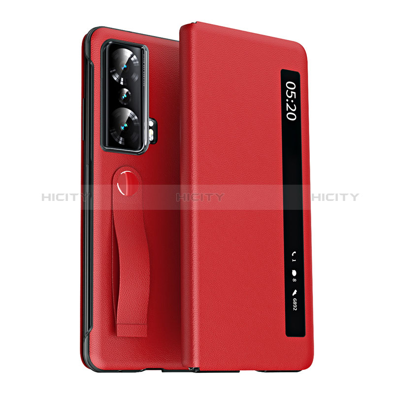 Custodia Portafoglio In Pelle Cover con Supporto ZL3 per Huawei Honor Magic Vs 5G Rosso