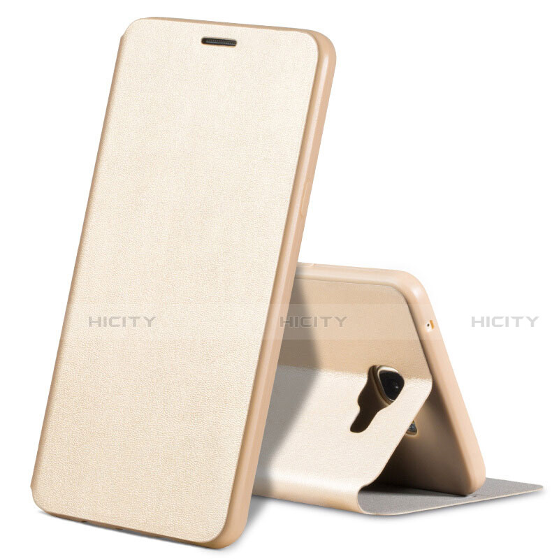 Custodia Portafoglio In Pelle Cover S01 con Supporto per Samsung Galaxy A9 (2016) A9000 Oro