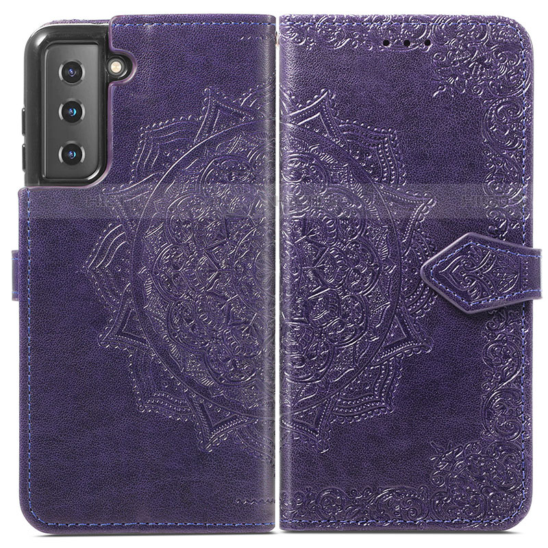 Custodia Portafoglio In Pelle Fantasia Modello Cover con Supporto A01D per Samsung Galaxy S21 Plus 5G