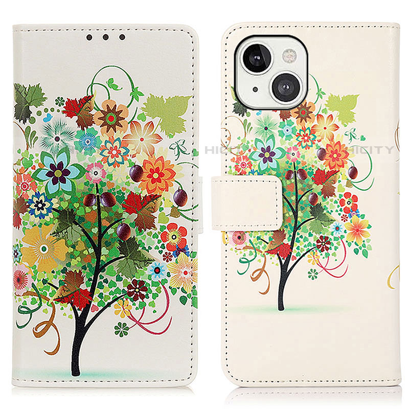 Custodia Portafoglio In Pelle Fantasia Modello Cover con Supporto A07 per Apple iPhone 13