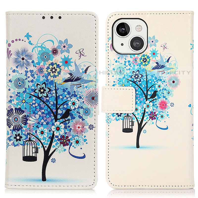 Custodia Portafoglio In Pelle Fantasia Modello Cover con Supporto A07 per Apple iPhone 14 Plus