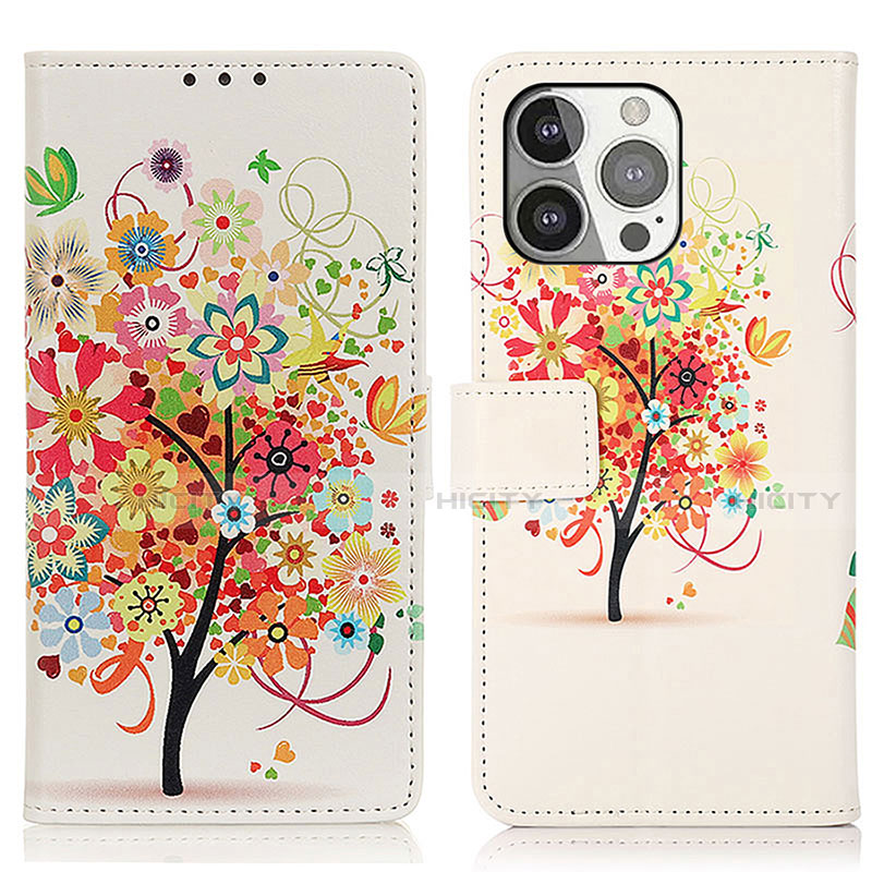 Custodia Portafoglio In Pelle Fantasia Modello Cover con Supporto A07 per Apple iPhone 14 Pro