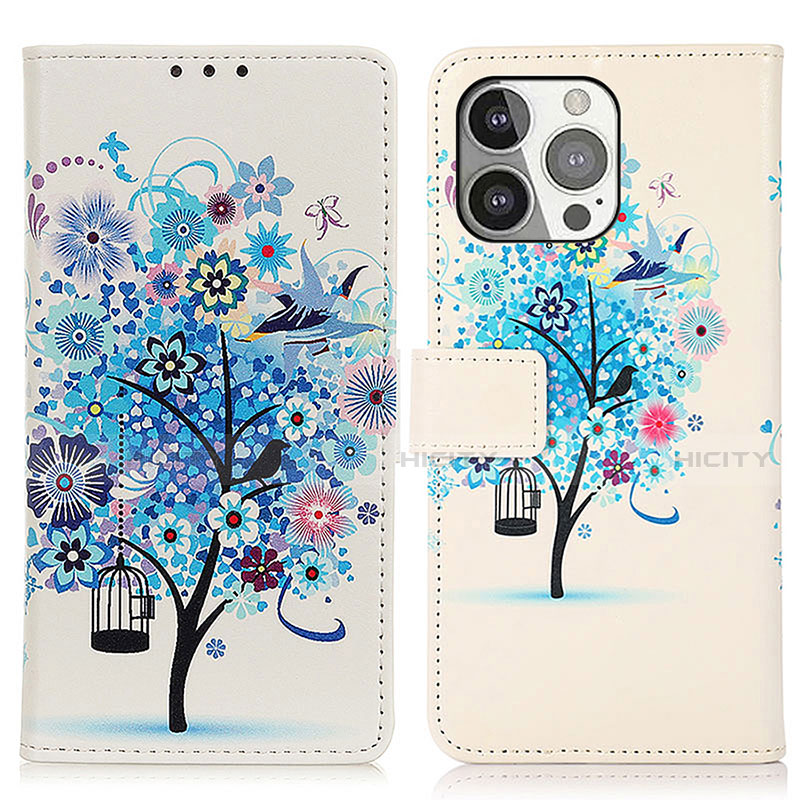 Custodia Portafoglio In Pelle Fantasia Modello Cover con Supporto A07 per Apple iPhone 15 Pro