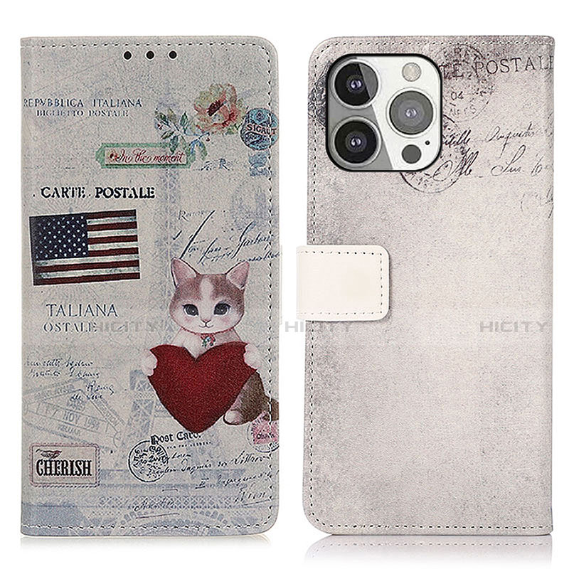 Custodia Portafoglio In Pelle Fantasia Modello Cover con Supporto A07 per Apple iPhone 15 Pro Max