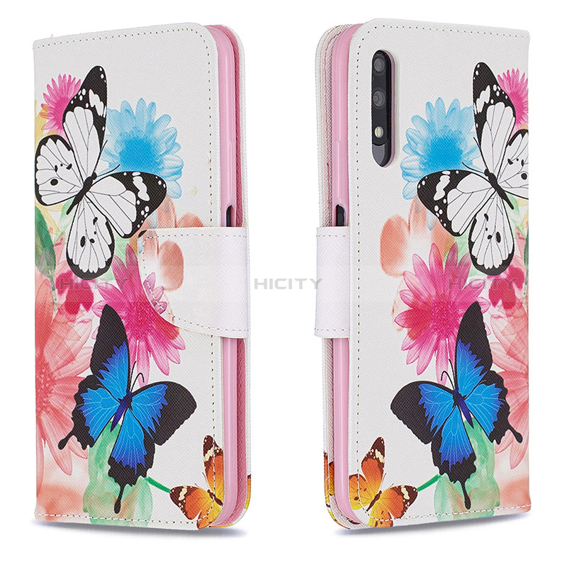 Custodia Portafoglio In Pelle Fantasia Modello Cover con Supporto B01F per Huawei Honor 9X