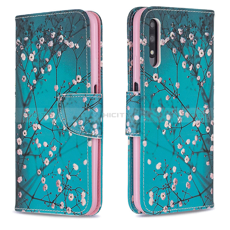 Custodia Portafoglio In Pelle Fantasia Modello Cover con Supporto B01F per Huawei Honor 9X