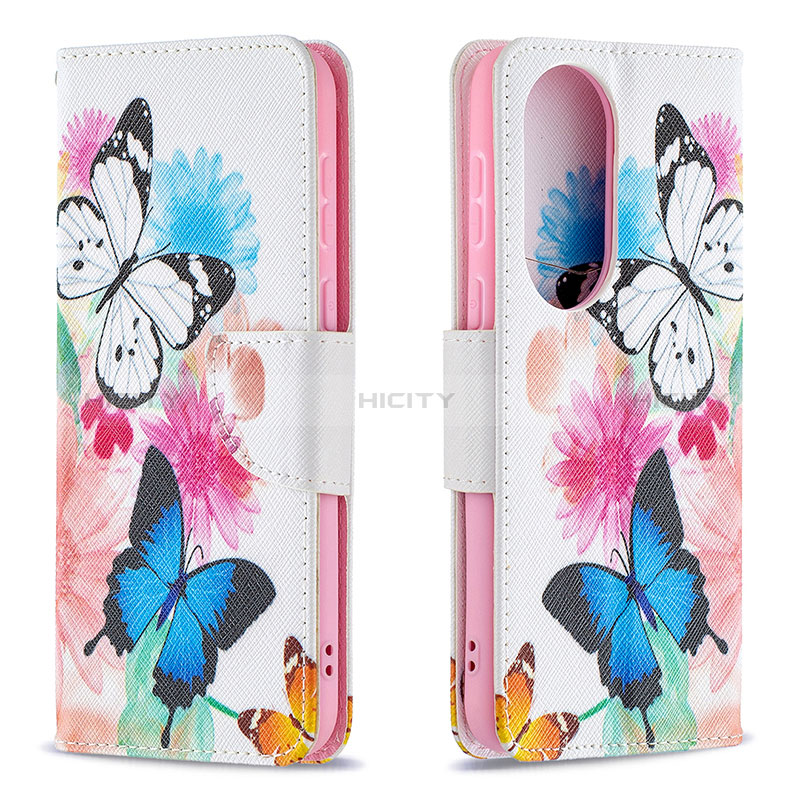 Custodia Portafoglio In Pelle Fantasia Modello Cover con Supporto B01F per Huawei P50