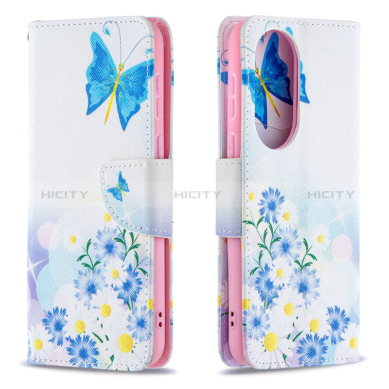 Custodia Portafoglio In Pelle Fantasia Modello Cover con Supporto B01F per Huawei P50e