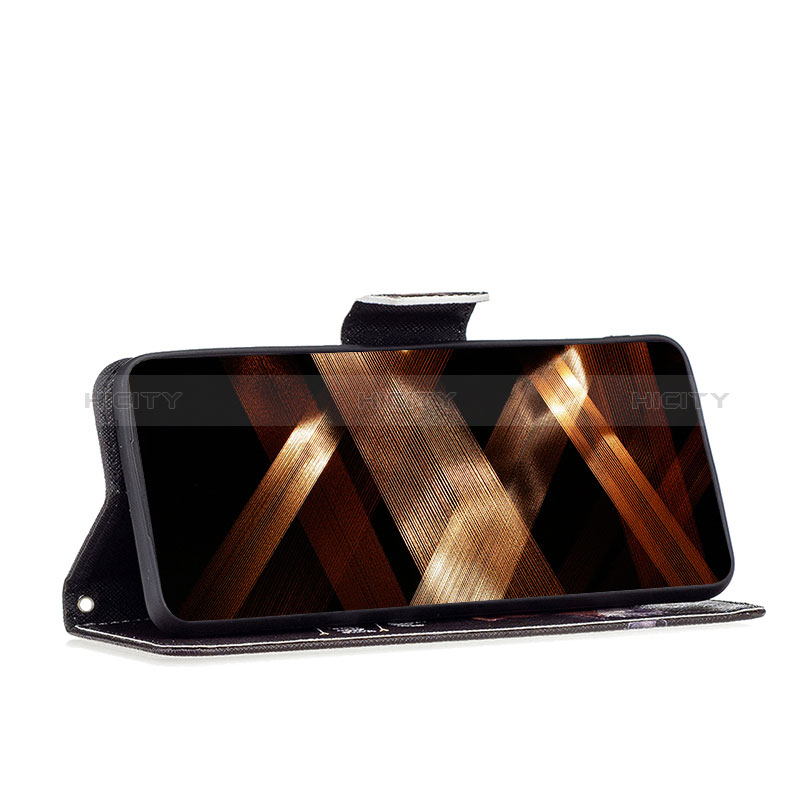 Custodia Portafoglio In Pelle Fantasia Modello Cover con Supporto B01F per Motorola Moto E13