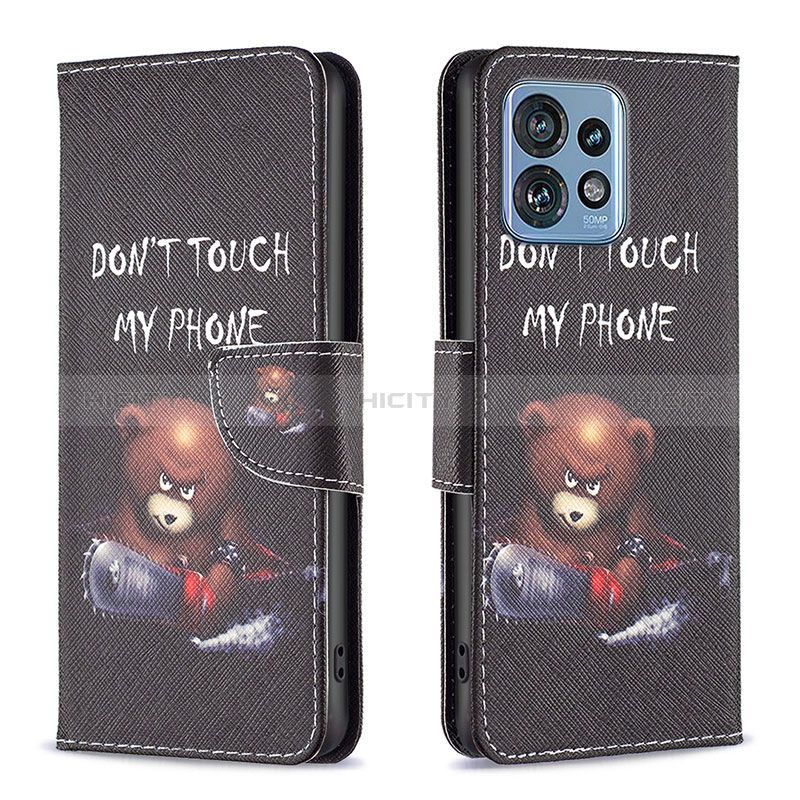 Custodia Portafoglio In Pelle Fantasia Modello Cover con Supporto B01F per Motorola Moto Edge 40 Pro 5G