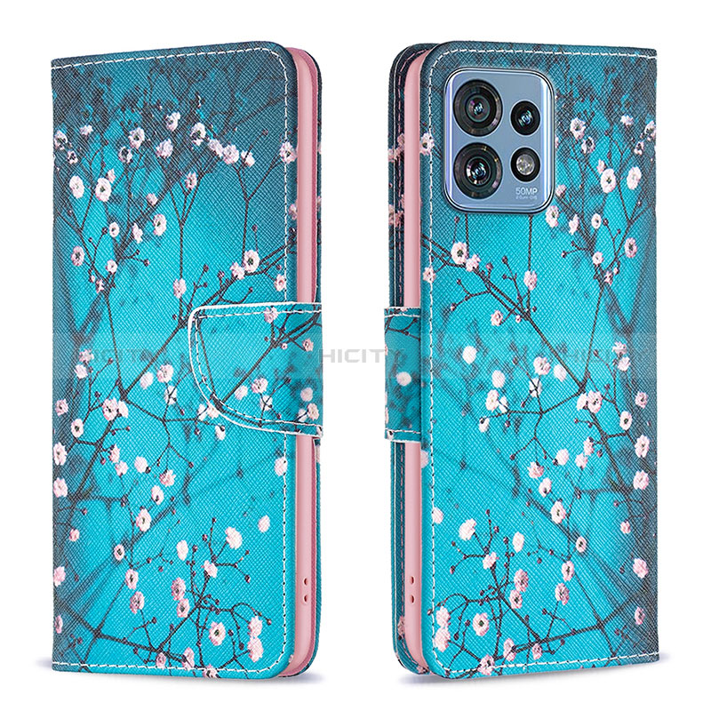 Custodia Portafoglio In Pelle Fantasia Modello Cover con Supporto B01F per Motorola Moto Edge Plus (2023) 5G