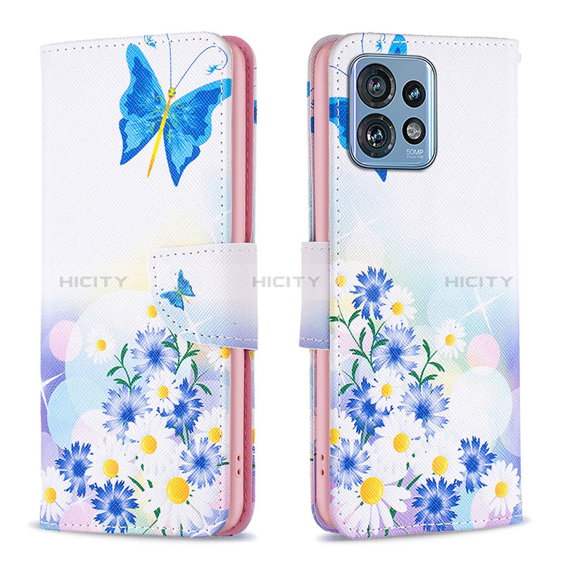 Custodia Portafoglio In Pelle Fantasia Modello Cover con Supporto B01F per Motorola Moto X40 5G