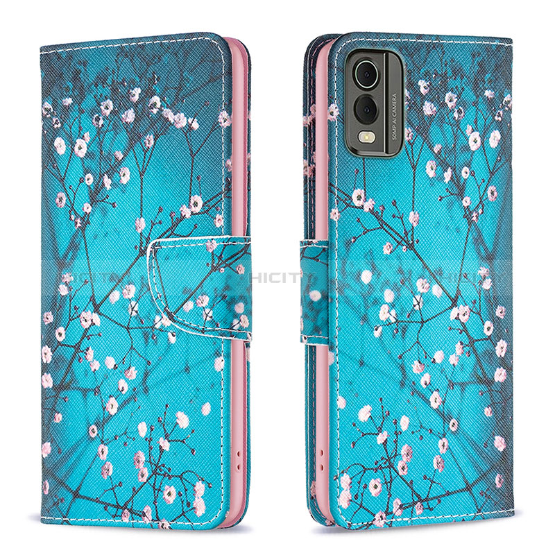 Custodia Portafoglio In Pelle Fantasia Modello Cover con Supporto B01F per Nokia C210