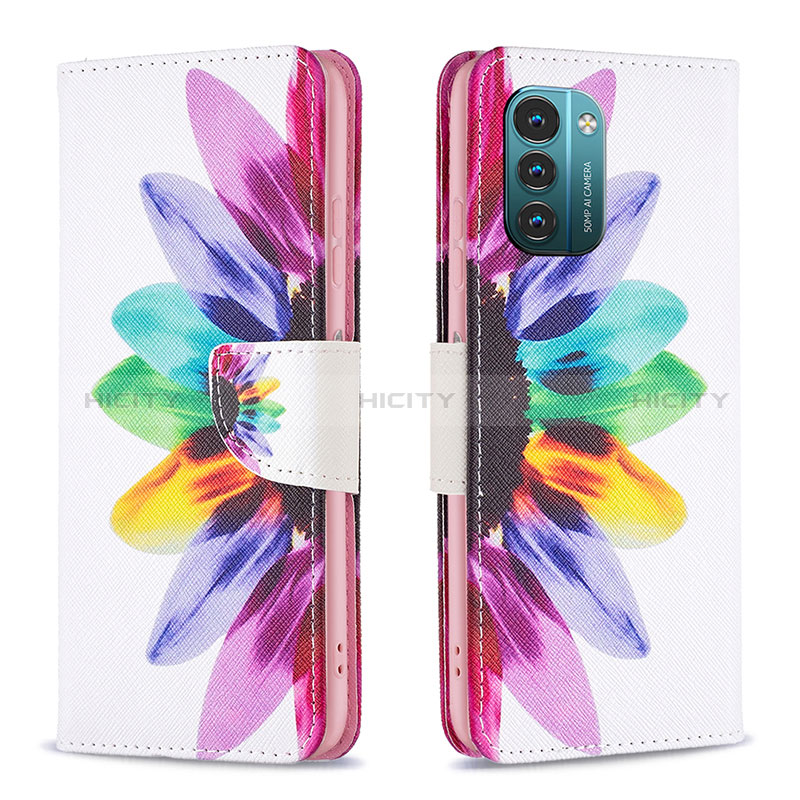 Custodia Portafoglio In Pelle Fantasia Modello Cover con Supporto B01F per Nokia G11