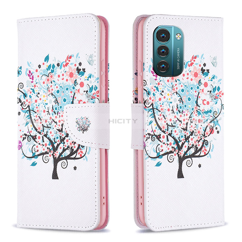 Custodia Portafoglio In Pelle Fantasia Modello Cover con Supporto B01F per Nokia G21