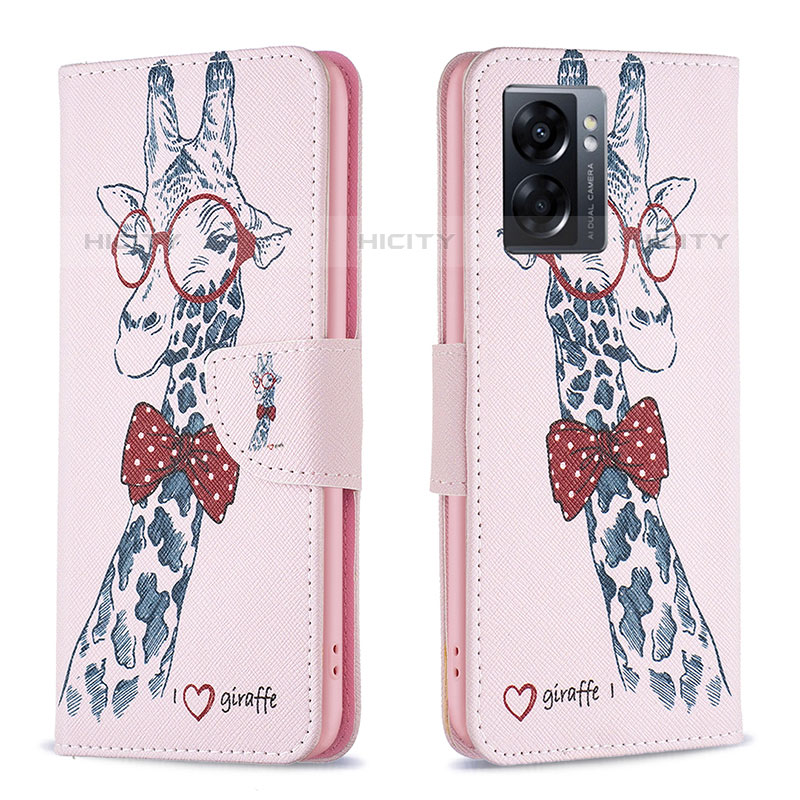 Custodia Portafoglio In Pelle Fantasia Modello Cover con Supporto B01F per OnePlus Nord N300 5G