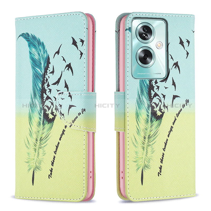 Custodia Portafoglio In Pelle Fantasia Modello Cover con Supporto B01F per Oppo A2 5G