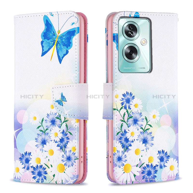 Custodia Portafoglio In Pelle Fantasia Modello Cover con Supporto B01F per Oppo A2 5G