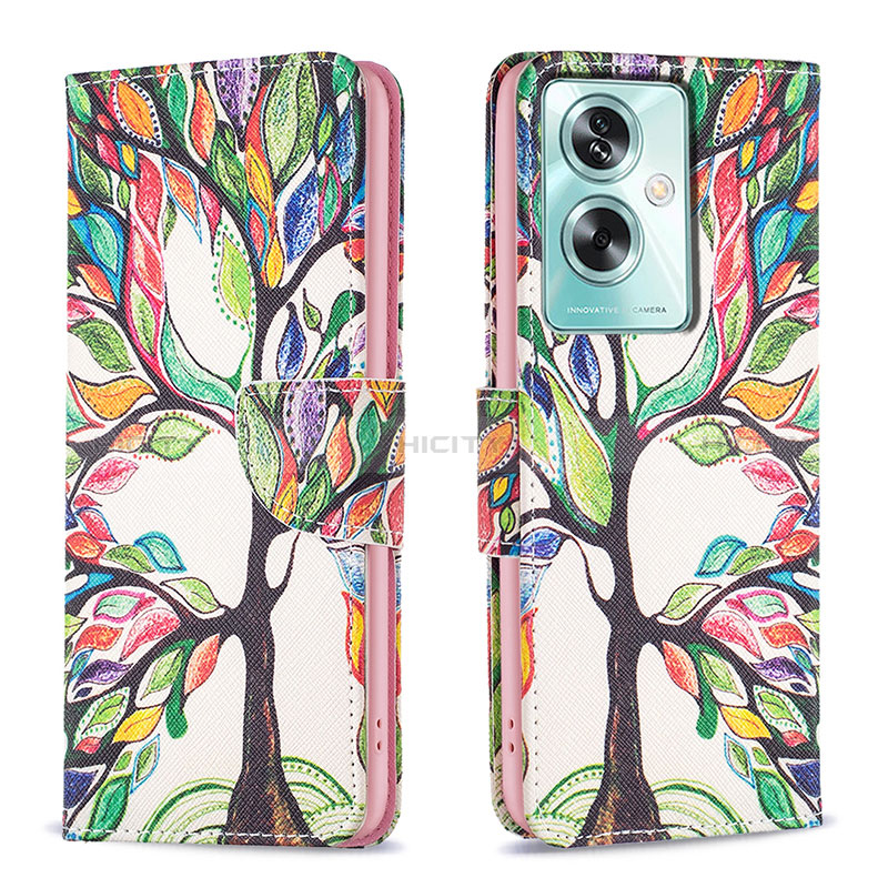 Custodia Portafoglio In Pelle Fantasia Modello Cover con Supporto B01F per Oppo A2 5G