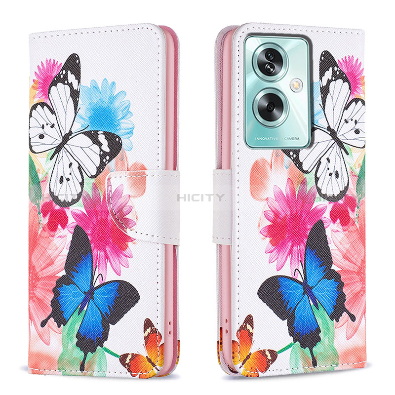 Custodia Portafoglio In Pelle Fantasia Modello Cover con Supporto B01F per Oppo A2 5G