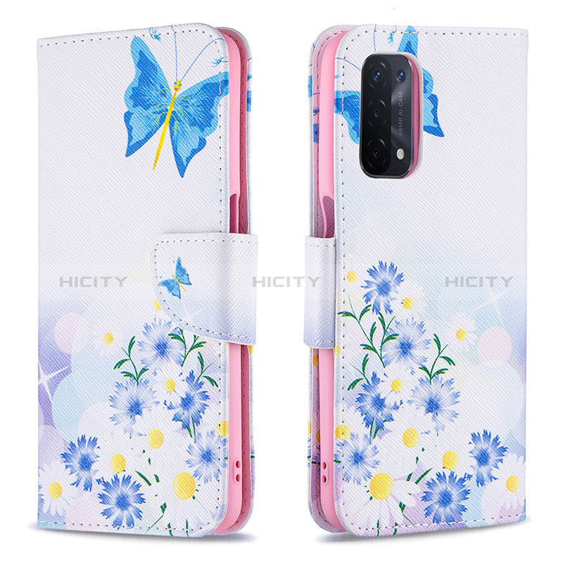 Custodia Portafoglio In Pelle Fantasia Modello Cover con Supporto B01F per Oppo A74 5G