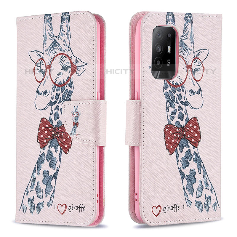 Custodia Portafoglio In Pelle Fantasia Modello Cover con Supporto B01F per Oppo A95 5G