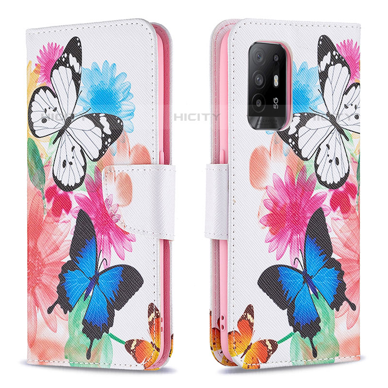 Custodia Portafoglio In Pelle Fantasia Modello Cover con Supporto B01F per Oppo A95 5G