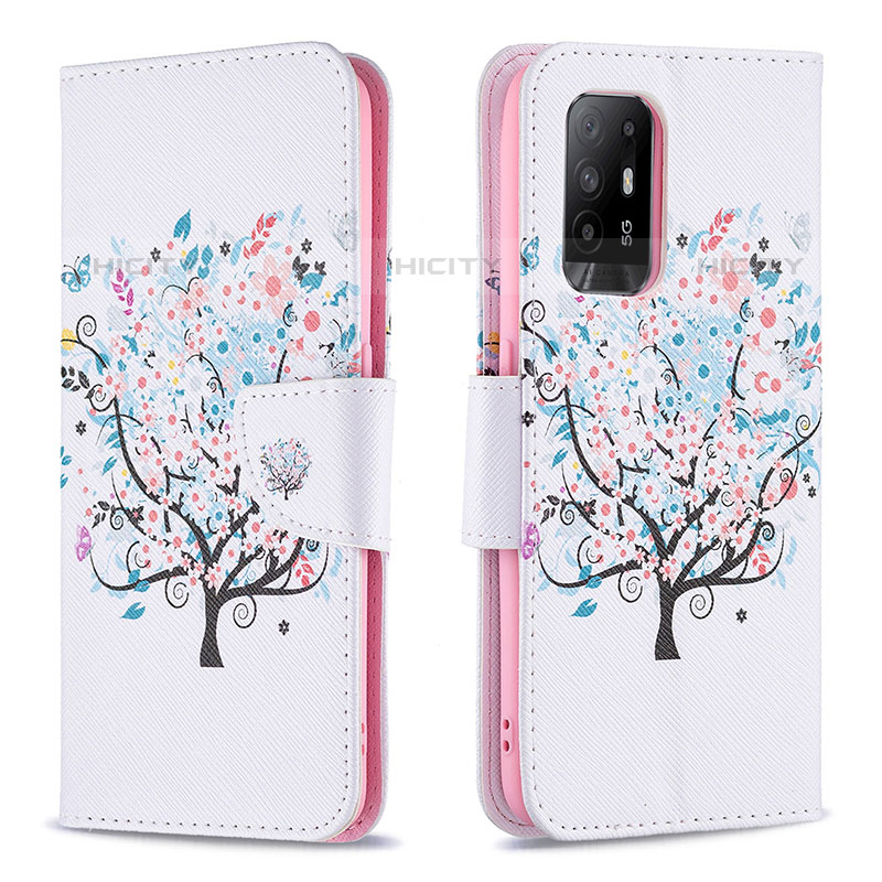 Custodia Portafoglio In Pelle Fantasia Modello Cover con Supporto B01F per Oppo A95 5G