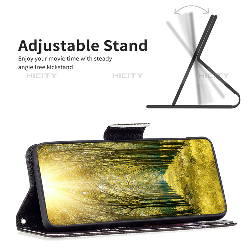 Custodia Portafoglio In Pelle Fantasia Modello Cover con Supporto B01F per Oppo Find X5 Pro 5G