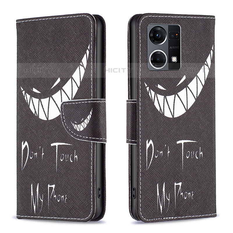 Custodia Portafoglio In Pelle Fantasia Modello Cover con Supporto B01F per Oppo Reno7 4G